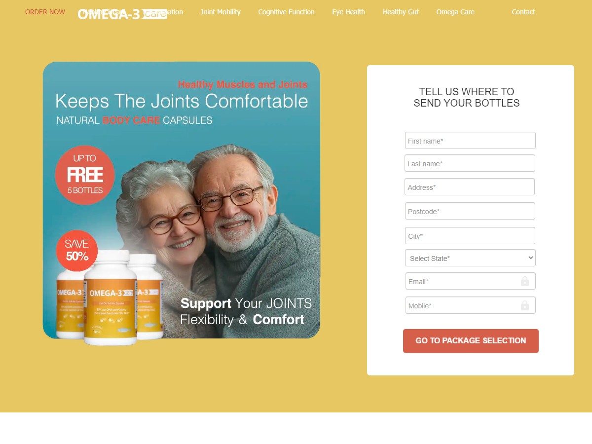 Omega 3 Care – Natural Joint Pain Relief